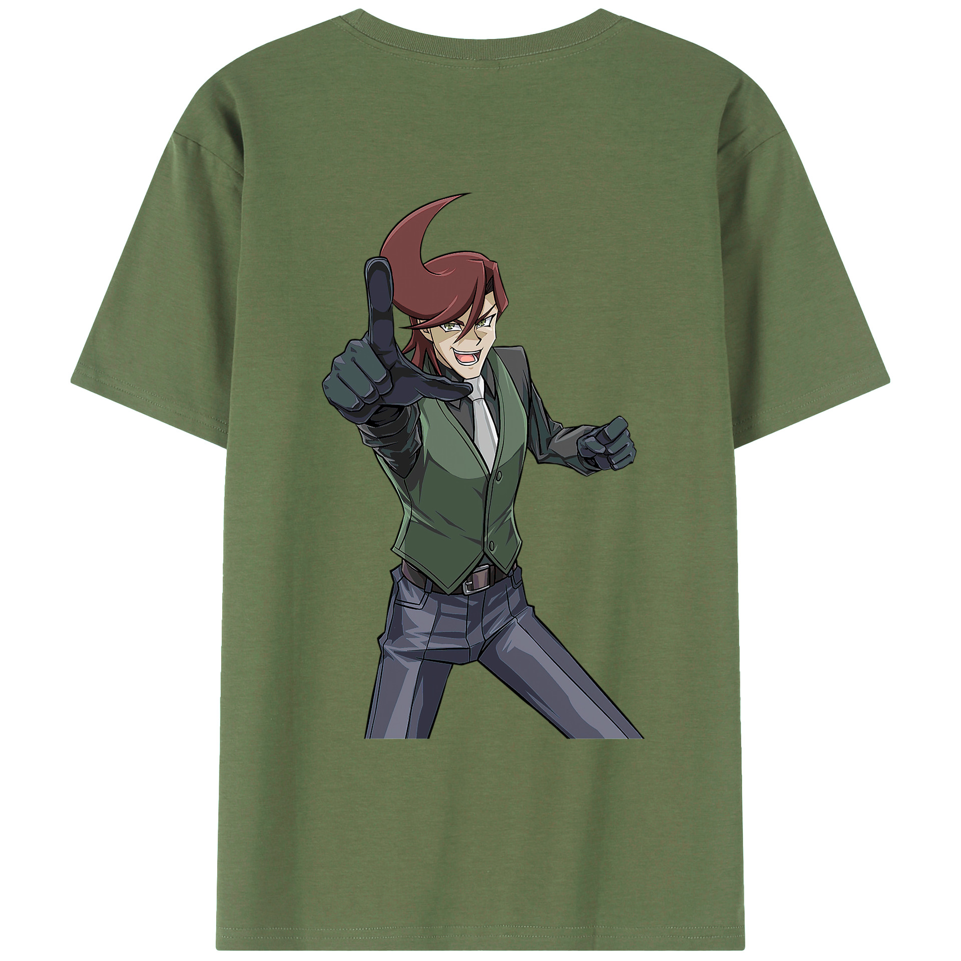 （画像用） 遊☆戯☆王 Yu-Gi-Oh! 綿100％ メンズ半袖Tシャツ（バックプリント） 通気性